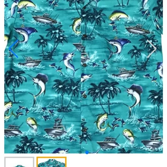 Aloha Republic Big Game Day Green Cotton Men's‎ Shirt Made in Hawaii NEW - Picture 2 of 3